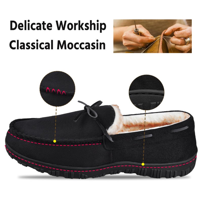MIXIN Mens Slippers Indoor Outdoor Memory Foam House Shoes Anti-Slip Moccasins Slippers for Men - Image 4